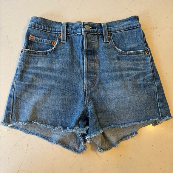 Levi's Pants - Levi's Medium Blue Denim Cutoff Shorts Women’s Size 26